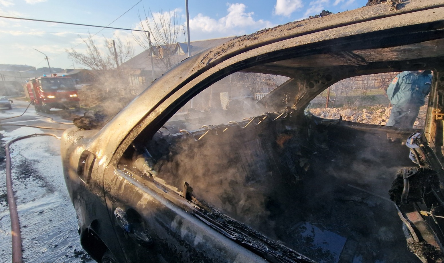 Քասախ գյուղում ավտոմեքենա է այրվել