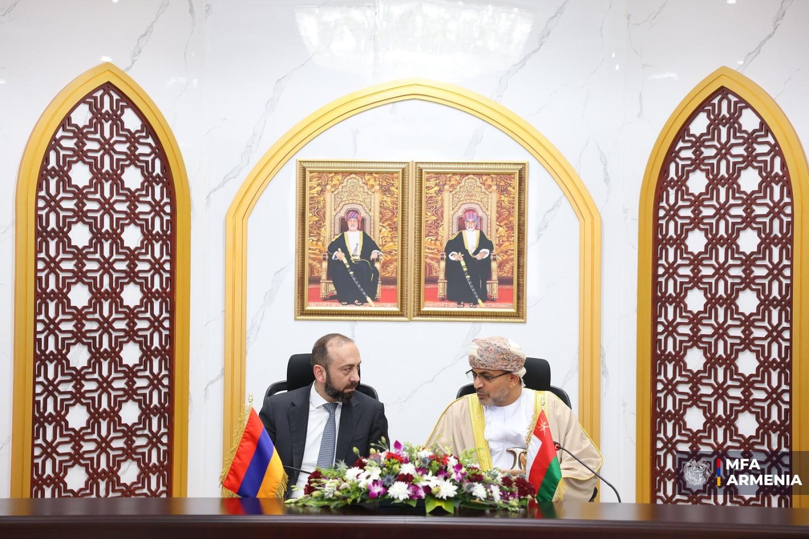 ՀՀ-ի և Ադրբեջանի միջև հաստատված խաղաղությունը նոր հնարավորություններ է բացում տարածաշրջանային կապերի զարգացման համար. Միրզոյանը՝ Օմանի գյուղատնտեսության նախարարին
