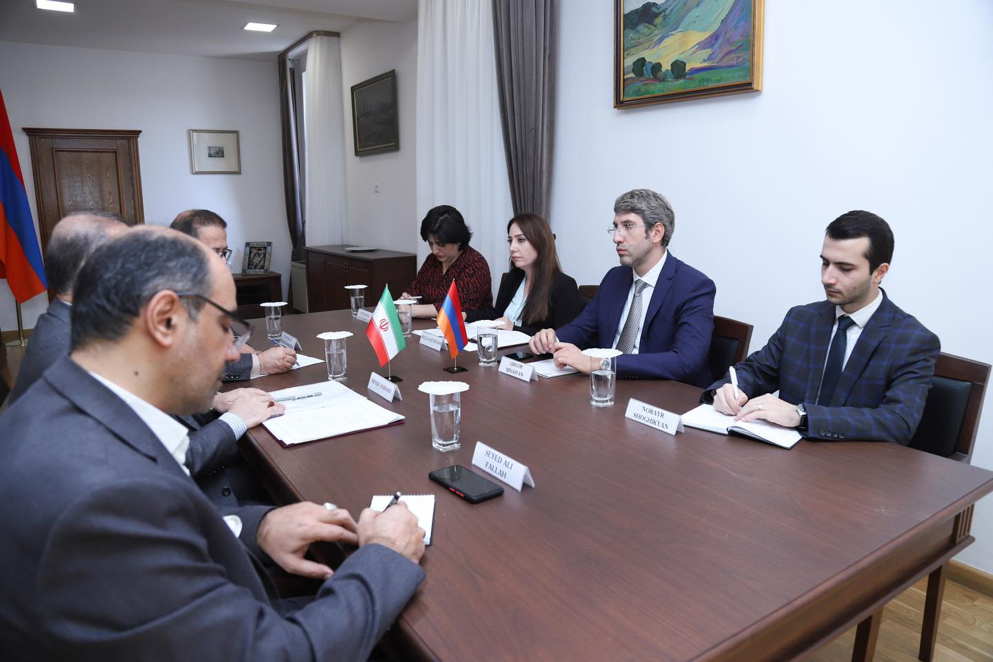 Արդարադատության ոլորտում Իրանի հետ գործակցությունն առաջնահերթություն է. Գրիգոր Մինասյանն ընդունել է Մեհդի Սոբհանիին