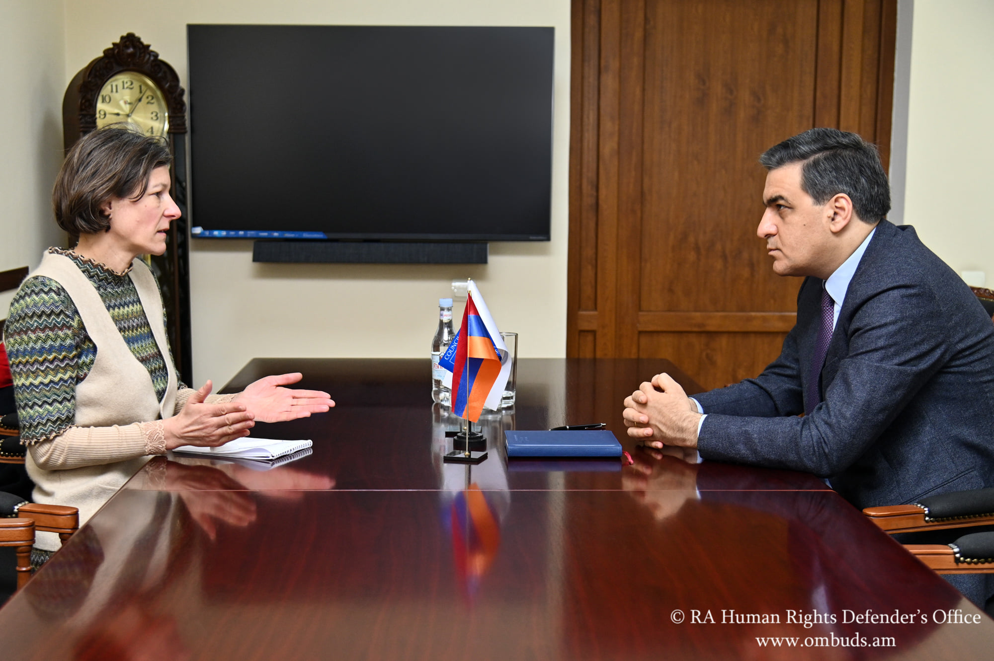 Արման Թաթոյանն ընդունել է Երևանում Եվրոպայի խորհրդի գրասենյակի ղեկավար Մարտինա Շմիդտին