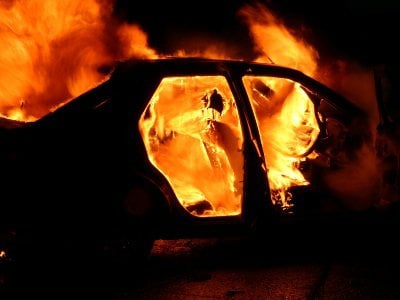 Պտղավանում ավտոմեքենա է այրվել