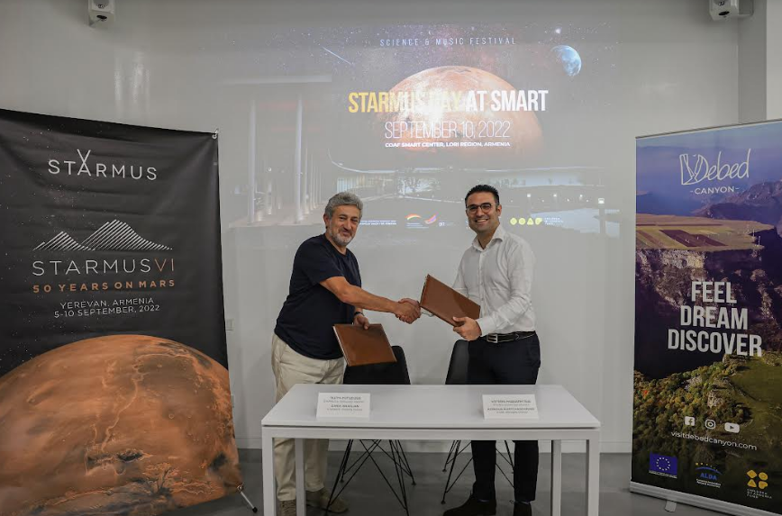 ՔՈԱՖ-ն ու STARMUS-ը փոխըմբռնման հուշագիր ստորագրեցին գիտության ու արվեստի միջազգային փառատոնը Լոռու ՔՈԱՖ ՍՄԱՐԹ կենտրոն բերելու համար