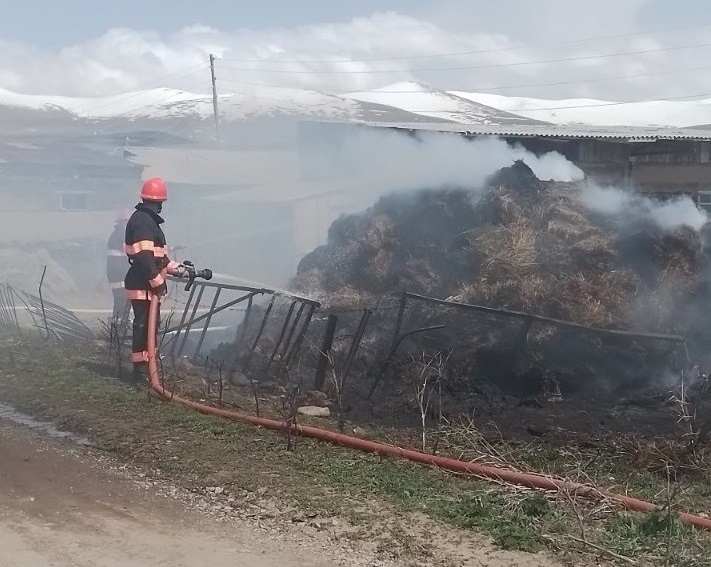 Սարագյուղ գյուղում անասնակեր է այրվում
