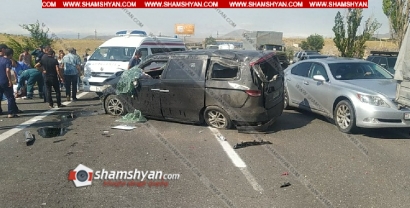 Երևան-Սևան ճանապարհին բախվել են Honda-ն ու Toyota-ն. կա 1 զոհ, 4 վիրավոր