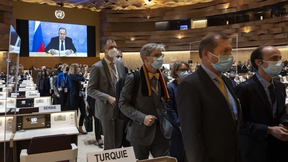 Дипломаты десятка стран покинули зал Совета ООН по правам человека перед выступлением Лаврова