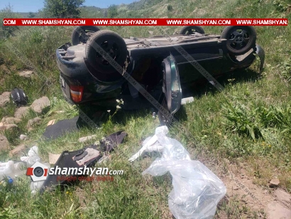 Սյունիքի մարզի «Զանգեր» կոչվող տարածքում. Opel-ը գլխիվայր հայտնվել է դաշտում
