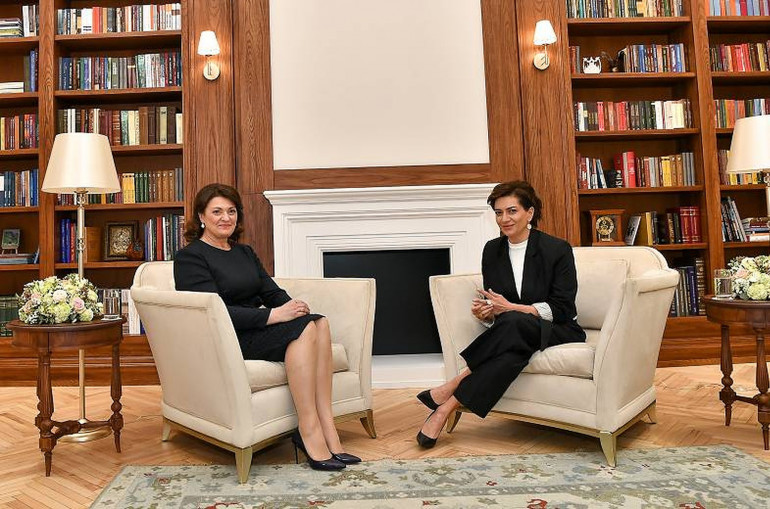 Աննա Հակոբյանն ու Լիտվայի նախագահի տիկինն անդրադարձել են հասարակական կյանքում կանանց դերի ակտիվացման կարևորությանը