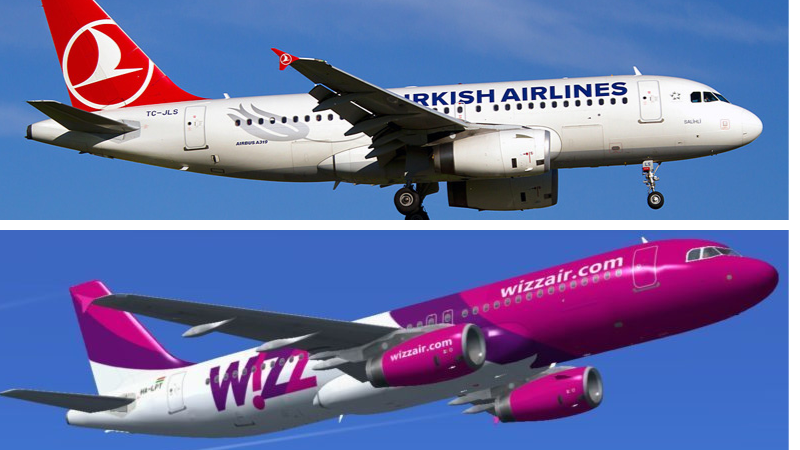 Turkish Airlines-ը և Wizz Air-ը վրացական ավիաշուկայի առաջատարներն են