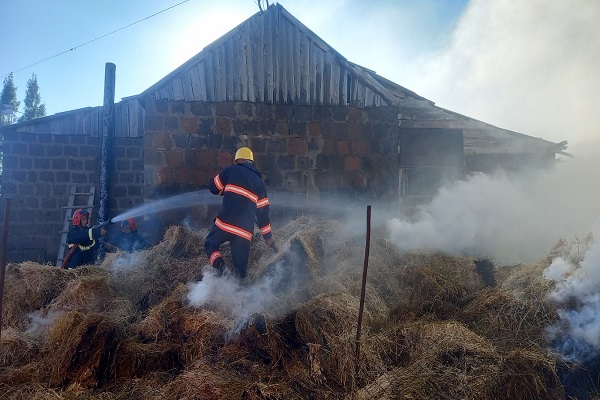 Արեգնադեմ գյուղում այրվել է մոտ 130 հակ անասնակեր