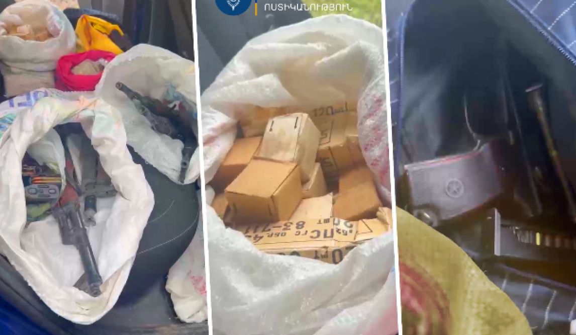 Քրեական ոստիկանները ապօրինի շրջանառությունից դուրս են բերել 5 ինքնաձիգ, մարտական ատրճանակ ու զինամթերք. 3 անձ ձերբակալվել է