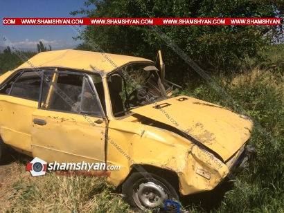 Արմավիրի մարզում 22-ամյա վարորդը 06-ով կողաշրջվել ու բախվել է ծառին