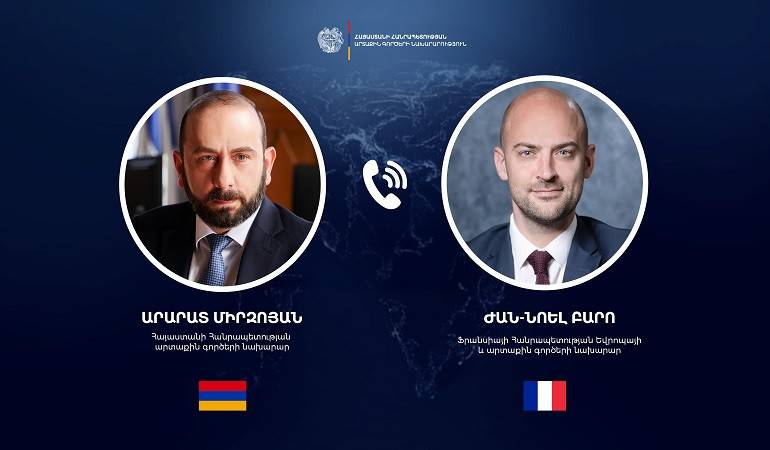 Արարատ Միրզոյանը և Ֆրանսիայի՝ Եվրոպայի և արտաքին գործերի նախարարը մտքեր են փոխանակվել տարածաշրջանային հարցերի շուրջ