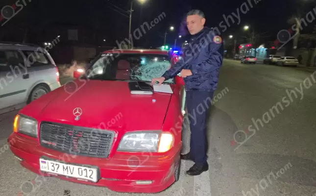 Երևանում «Mercedes»-ը Արցախի պողոտայում վրաերթի է ենթարկել փողոցը չթույլատրելի հատվածով անցնող հետիոտնի․ վիրավորին տեղափոխել են հիվանդանոց