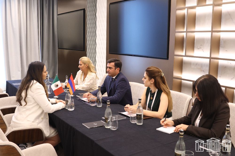 Հակոբ Արշակյանը հանդիպել է Մեքսիկայի Սենատի անդամ Սինտիա Լոպես Կաստրոյի հետ