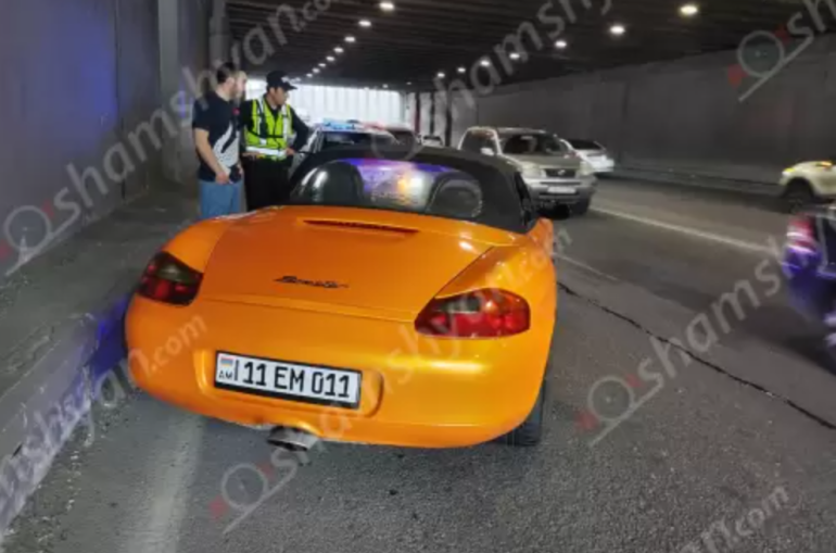 23-ամյա վարորդը «Porsche»-ով Հերացու թունելում ինքնավթարի է ենթարկվել