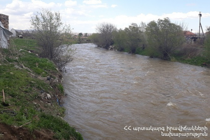 Ազատաշեն գյուղում խոշոր եղջերավոր կենդանին ընկել է Հրազդան գետը