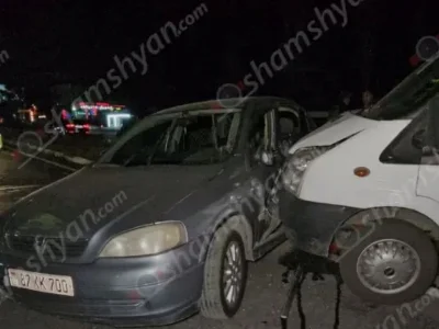 Երևանում բախվել են Օպել-ը և ռուսական համարներով Ford Transit-ը՝ մոտ 20 ուղևորով. hայտնաբերվել են արնանման հետքեր