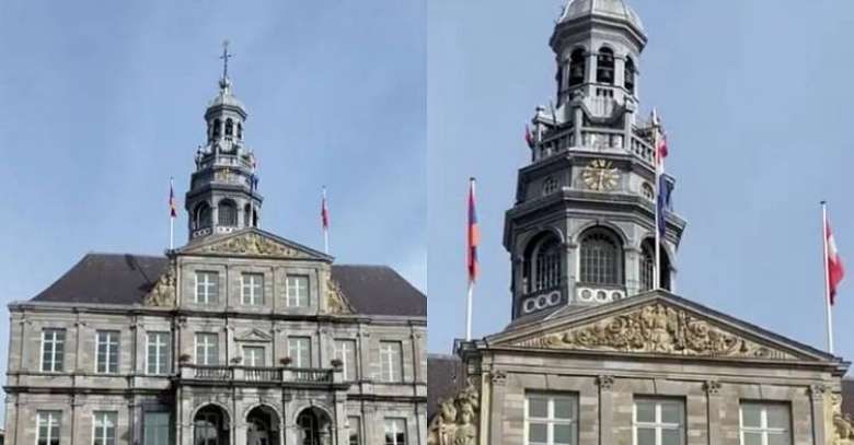 Հայկական դրոշը ծածանվում է Նիդերլանդների Մաաստրիխտի քաղաքապետարանի վրա