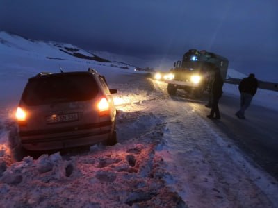 Ծիլքար-Լեռնապար ավտոճանապարհին փրկարարները օգնություն են ցուցաբերել 60 ավտոմեքենայի և 180 ուղևորի