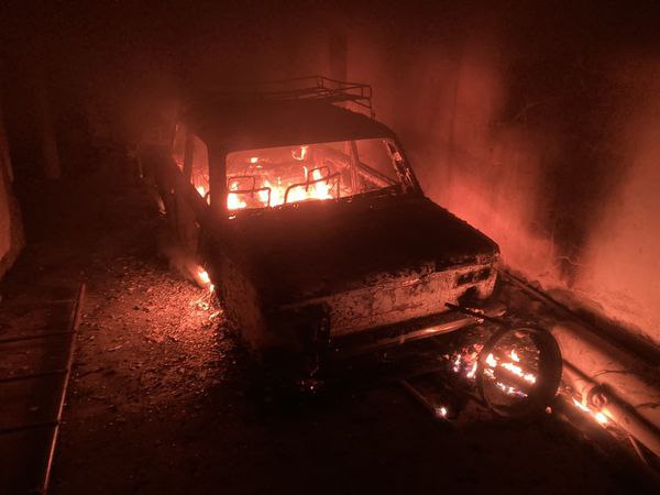 Ակնաշեն գյուղում երկու ավտոտնակ է այրվել