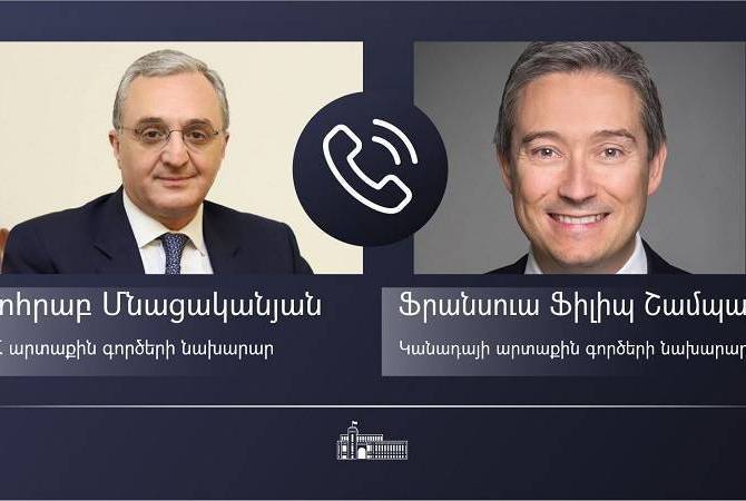 Հայաստանի և Կանադայի արտգործնախարարները քննարկել են ԼՂ հակամարտության գոտում ստեղծված իրադրությունը