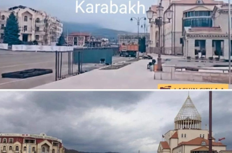 Ադրբեջանը ձևափոխում է Արցախ բանկի գլխամասային գրասենյակի շենքը և թալшնում Արցախի ԱԺ շենքը