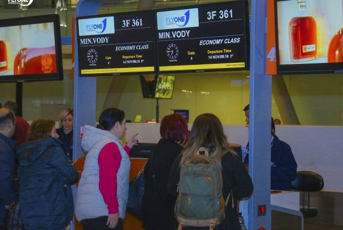 FLYONE ARMENIA ավիաընկերությունն իրականացրեց Երևան - Միներալինիե Վոդի – Երևան երթուղով կանոնավոր ուղիղ առաջին չվերթերը