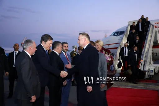 Լեհաստանի նախագահ Անջեյ Դուդան ժամանել է Հայաստան