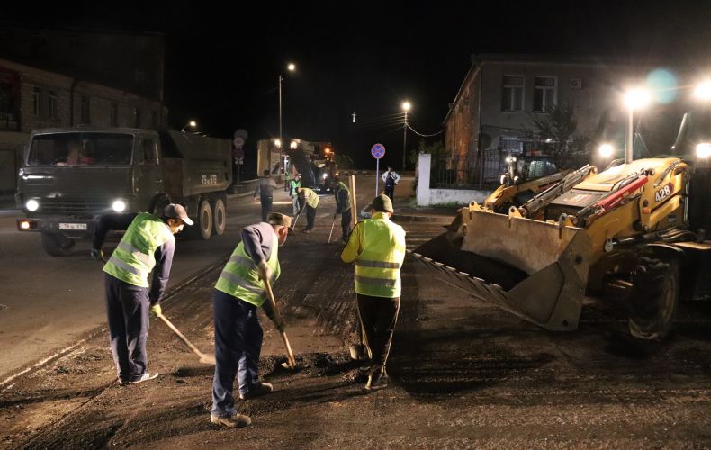 Ստեփանակերտում փողոցների վերանորոգման աշխատանքներ են ընթանում