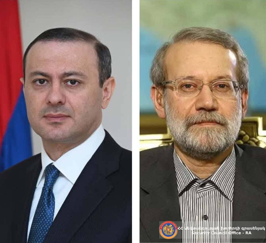 рмен Григорян провел телефонный разговор с секретарем Высшего совета национальной безопасности Исламской Республики Иран Али Лариджани