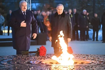 Путин и Лукашенко приняли участие в церемонии открытия мемориала жертвам нацизма
