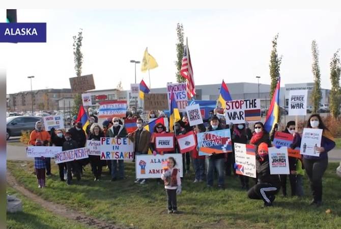 Ալյասկայի հայերը բողոքի ակցիա են կազմակերպել՝ դատապարտելով ադրբեջանաթուրքական ագրեսիան