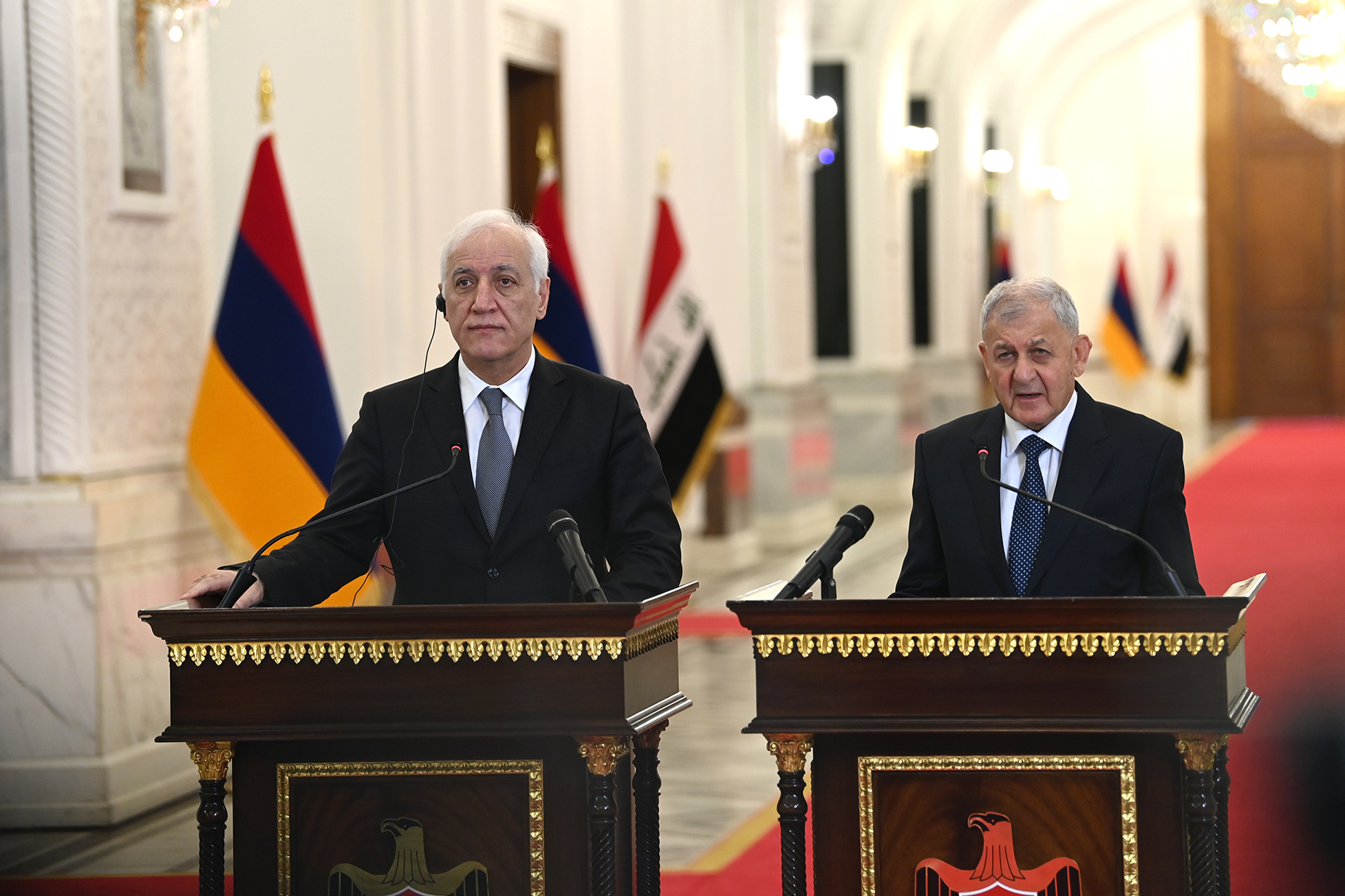ՀՀ-ի և Իրաքի նախագահներն անդրադարձել են պաշտպանության և անվտանգության ոլորտներում հայ-իրաքյան համագործակցության խորացման հեռանկարներին
