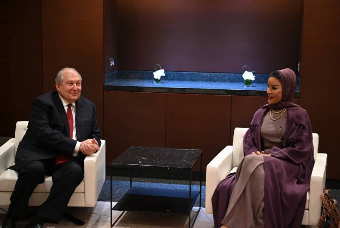 Կատարի հետ կրթագիտական համագործակցության մեծ ներուժ. ՀՀ նախագահը հանդիպել է շեյխուհի Մոզա բինթ Նասեր ալ-Միսնեդի հետ