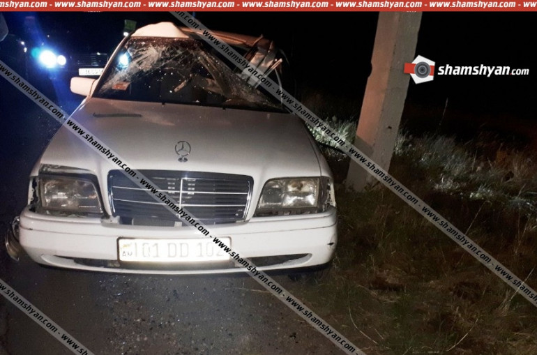 ՊՆ N զորամասի 36-ամյա սպան «Mercedes»-ով բախվել է էլեկտրասյանը. Shamshyan.com