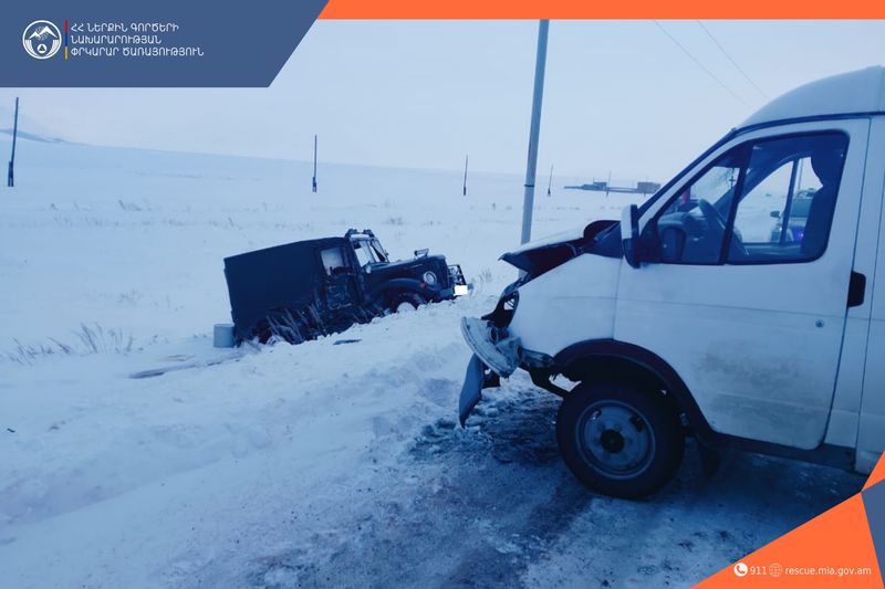 Բախվել են «GAZel» և «UAZ» մակնիշների ավտոմեքենաները․ տուժածներ կան