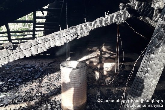 Գեղադիր գյուղում այրվել է տուն