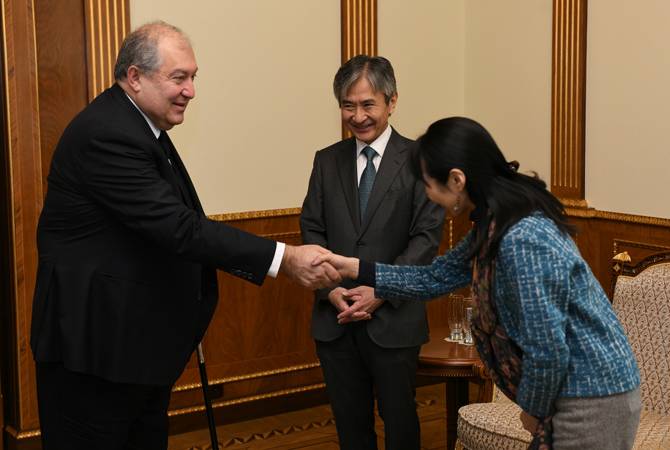 Արմեն Սարգսյանն ընդունել է Հայաստանում Ճապոնիայի դեսպանին
