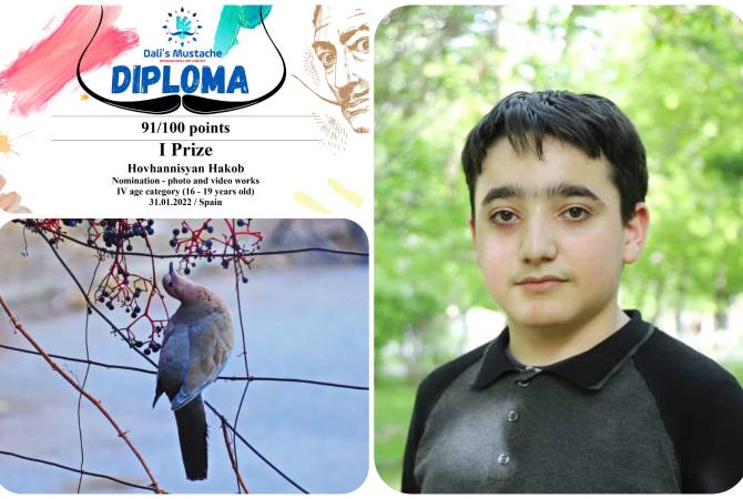 16-ամյա Հակոբ Հովհաննիսյանը հաղթել է «Դալիի բեղերը» միջազգային հեղինակավոր մրցույթում