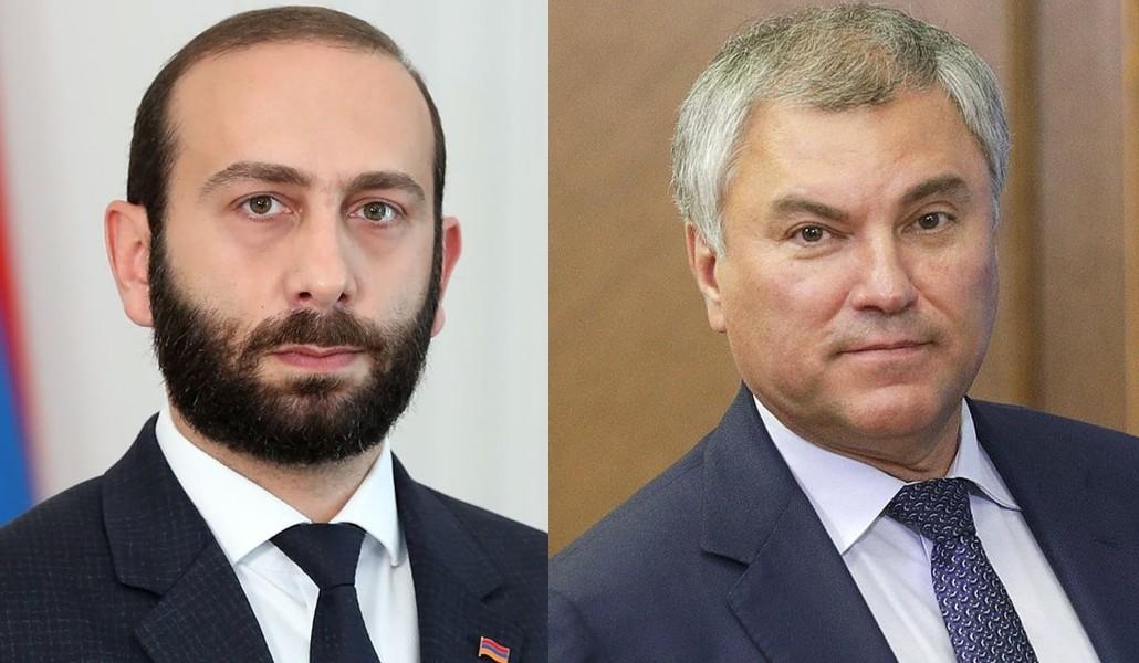 Վյաչեսլավ Վոլոդինը շնորհավորել է ՀՀ ԱԺ նախագահին արտահերթ ընտրություններում հաղթանակի կապակցությամբ