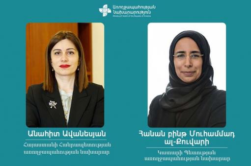 Հայաստանի ու Կատարի առողջապահության նախարարները քննարկել են բժշկական տուրիզմի զարգացման հեռանկարները