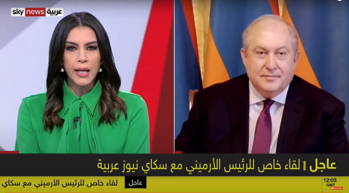 Թուրքիան միջազգային հանրության ճնշման ներքո պետք է դուրս գա այս հակամարտությունից. նախագահ Սարգսյանի հարցազրույցը Sky News Arabia-ին (տեսանյութ)