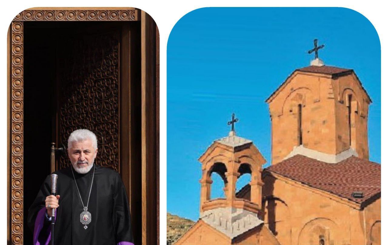 Եզրաս արքեպիսկոպոսը կօծի Նախոդկայի հայկական եկեղեցին