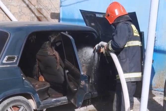Արմավիրում ավտոմեքենայի սրահ է այրվել