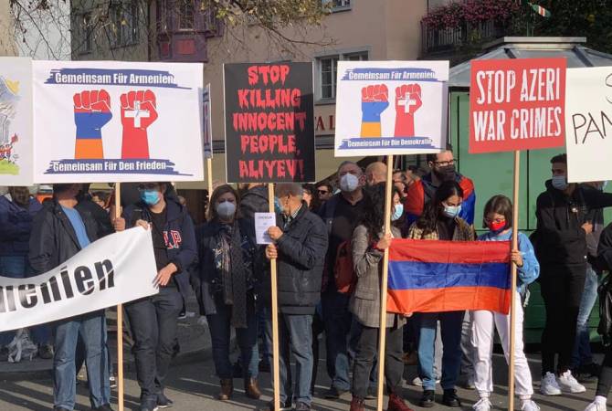 Շվեյցարիայի հայ համայնքի ներկայացուցիչները բողոքի ցույցեր են անցկացրել