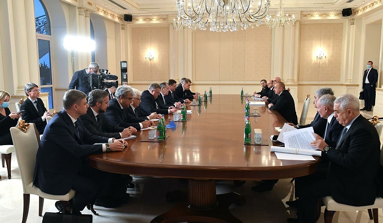 Բաքվում սկսվել է ՌԴ միջգերատեսչական պատվիրակության հանդիպումը Ադրբեջանի նախագահի հետ. Զախարովա