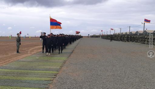 Հայ զինծառայողները մասնակցել են «Կովկաս -2020» զորավարժությունների բացման արարողությանը