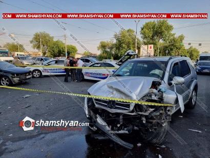 Երևանում բախվել են Mercedes ML-ն ու Kia Forte-ն. կան վիրավորներ
