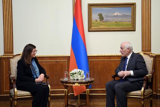 Президент Ваагн Хачатурян принял представителя ЮНИСЕФ в Армении Кристин Вайганд