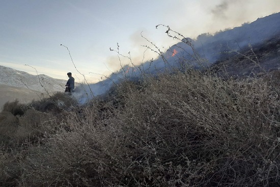 Հրդեհ Պառավաքար գյուղում. այրվում է մոտ 8 հա խոտածածկ տարածք